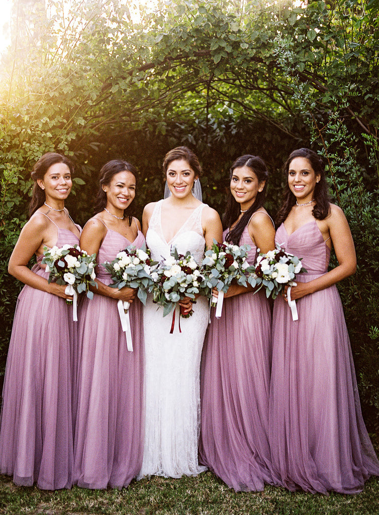 purple bridesmaid dress